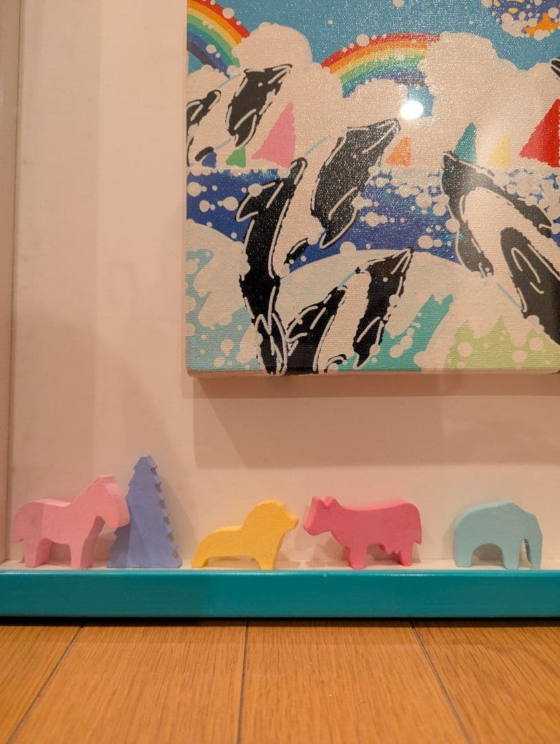日本の現代アーティスト、おかもと みわこによる作品 原画 直筆サインアート 額装