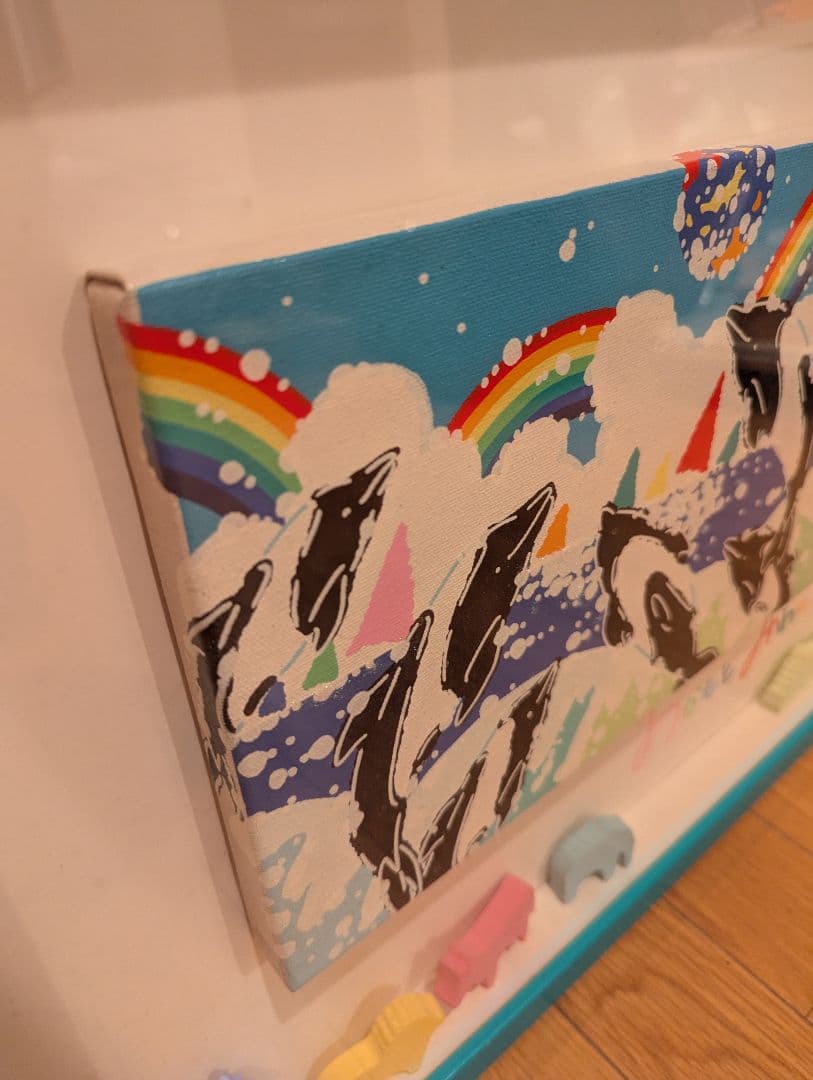 日本の現代アーティスト、おかもと みわこによる作品 原画 直筆サインアート 額装