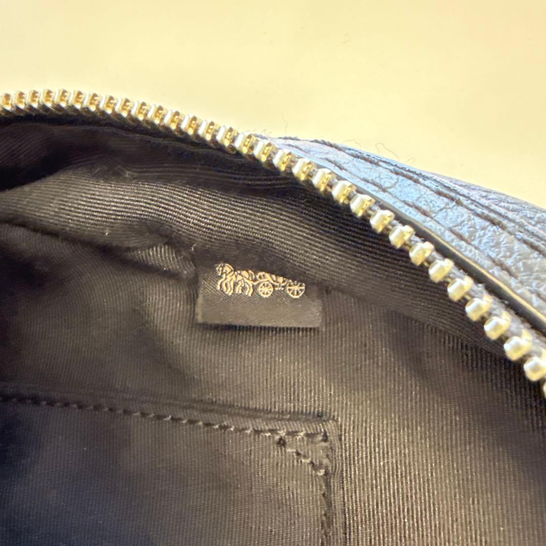 COACH ブラックレザー リュックサック