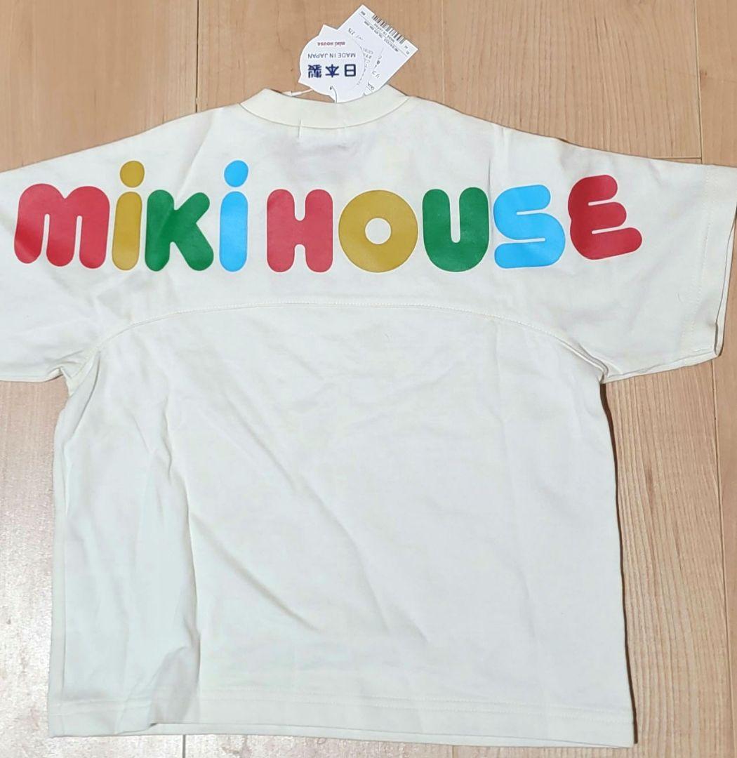 ミキハウス バックロゴTシャツ 現行品 新品未使用 タグ付き 半袖 80cm