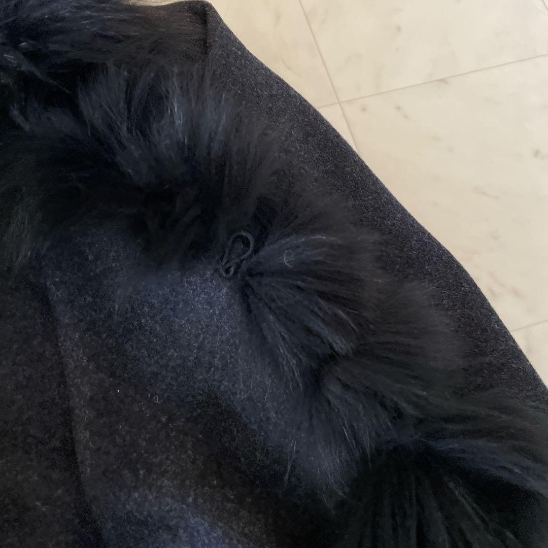 MORPHEUS✨マーファス 毛 カシミヤ ファー ポンチョ ブルーフォックス