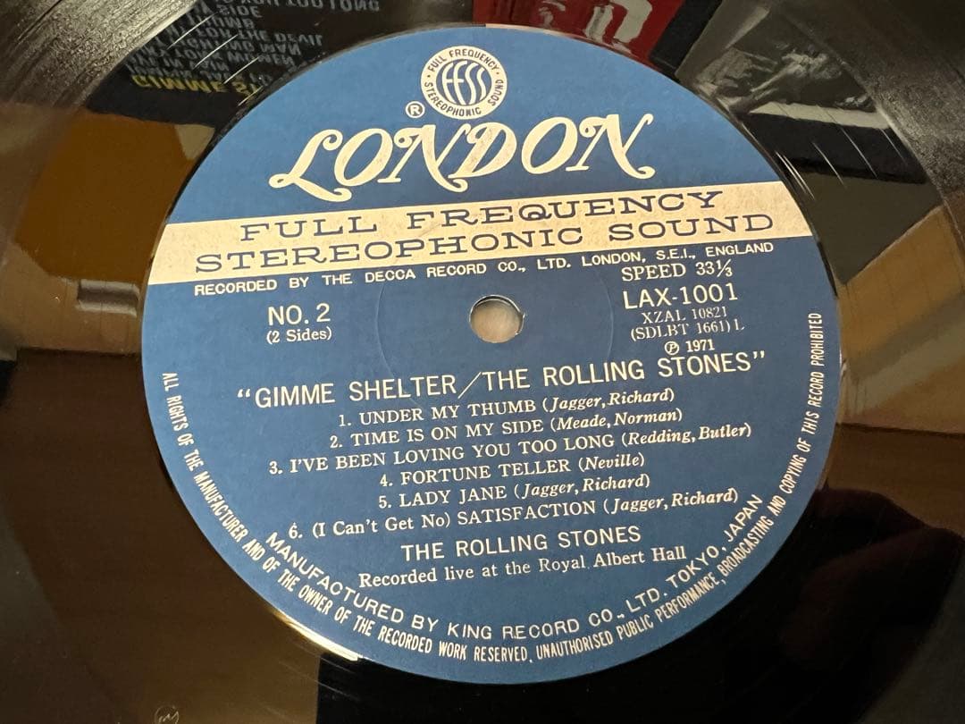 帯付 ローリングストーンズ ギミーシェルター LAX-1001 LP 洋楽