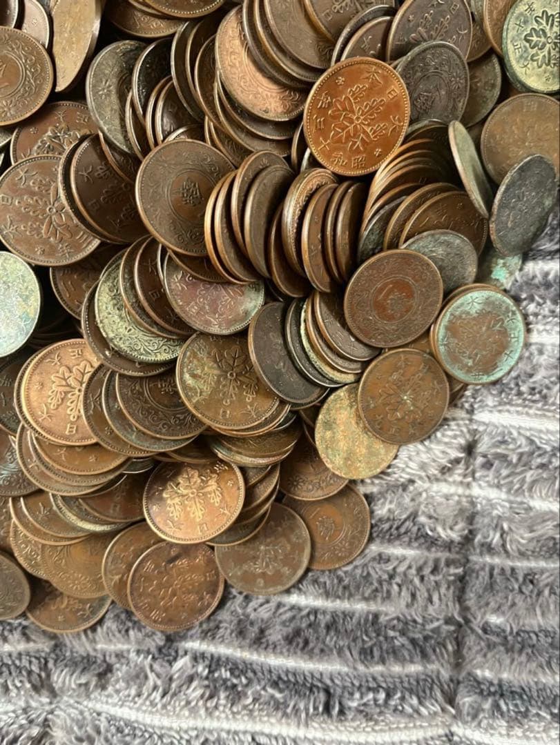銅価格高騰中！ 桐1銭青銅貨 4キロおまとめ