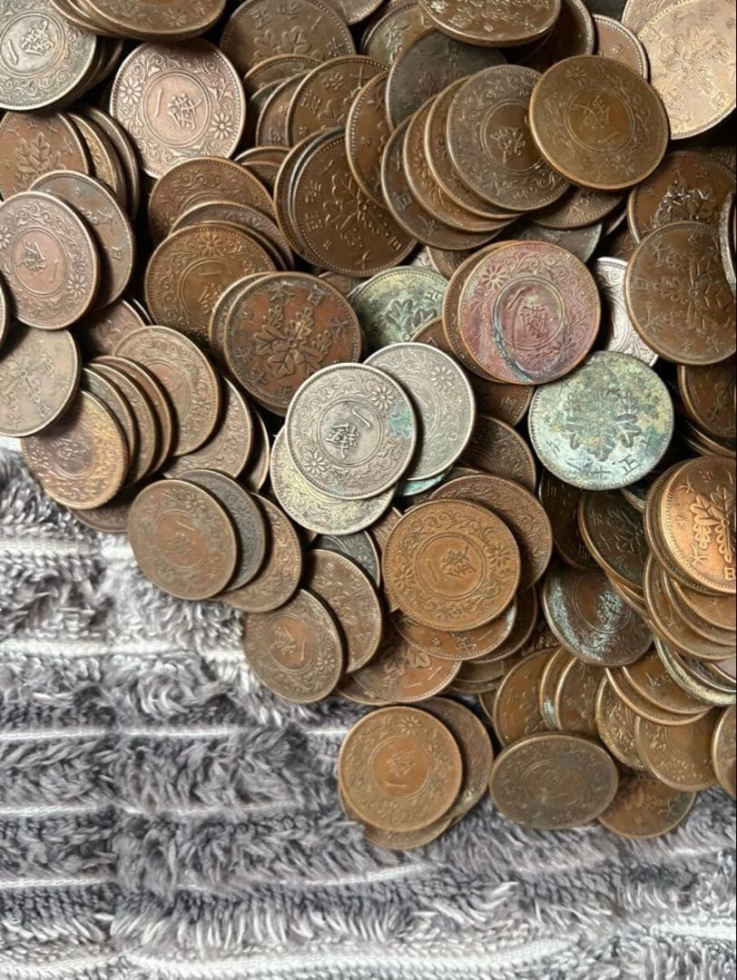 銅価格高騰中！ 桐1銭青銅貨 4キロおまとめ