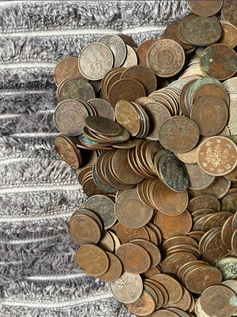 銅価格高騰中！ 桐1銭青銅貨 4キロおまとめ