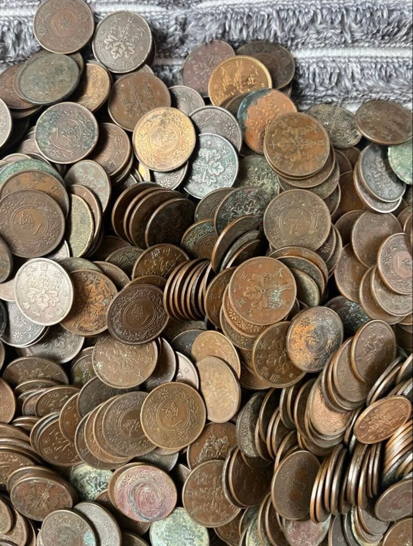 銅価格高騰中！ 桐1銭青銅貨 4キロおまとめ