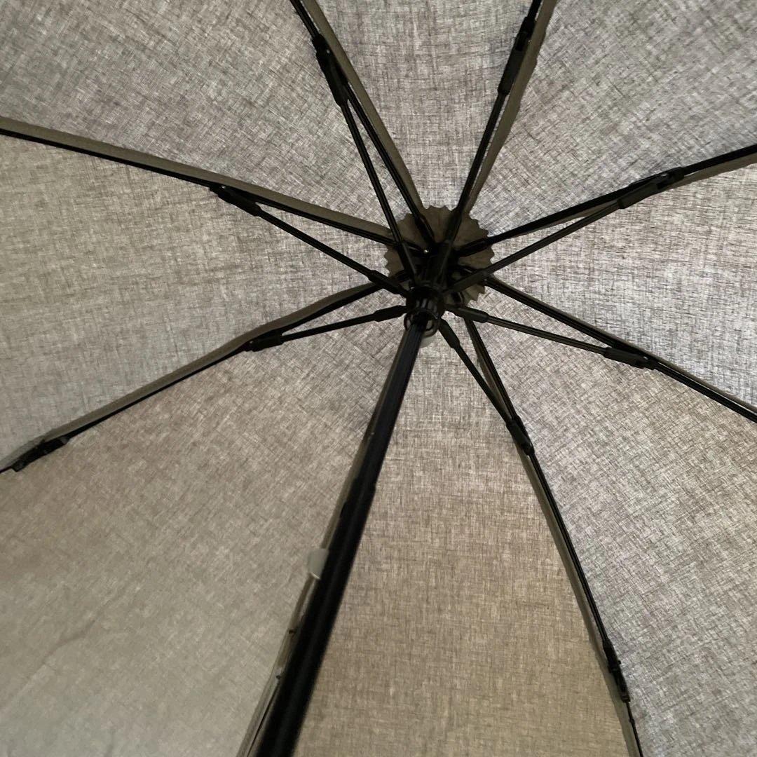 美品 日傘 晴雨兼用傘 サンク CINQ グレー 折りたたみ