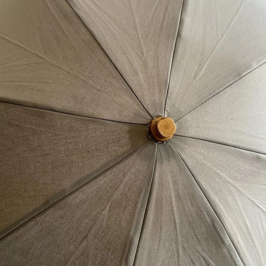 美品 日傘 晴雨兼用傘 サンク CINQ グレー 折りたたみ