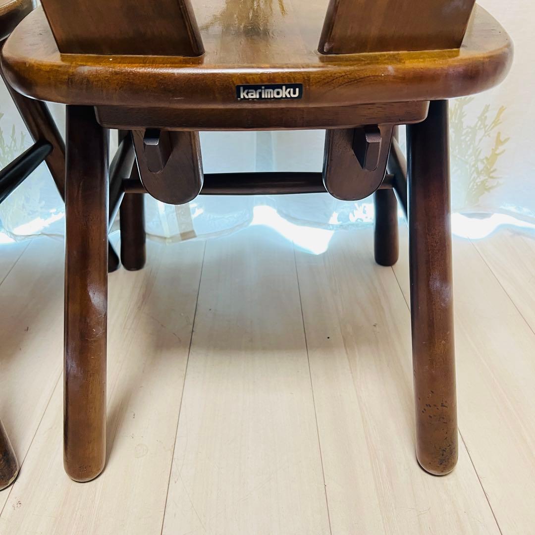 【廃盤品】カリモク ルスティック ダイニングチェア2脚