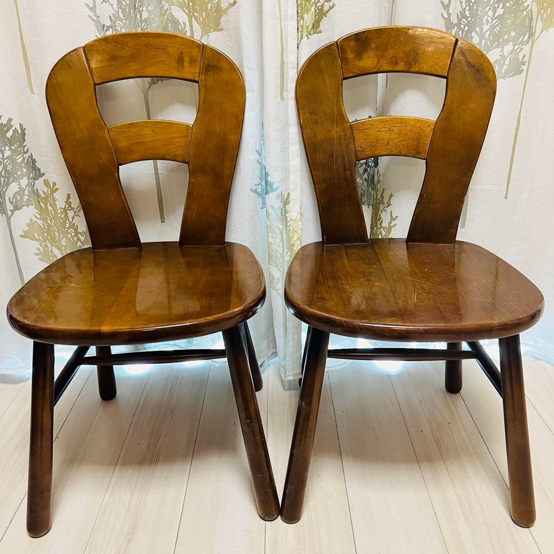 【廃盤品】カリモク ルスティック ダイニングチェア2脚