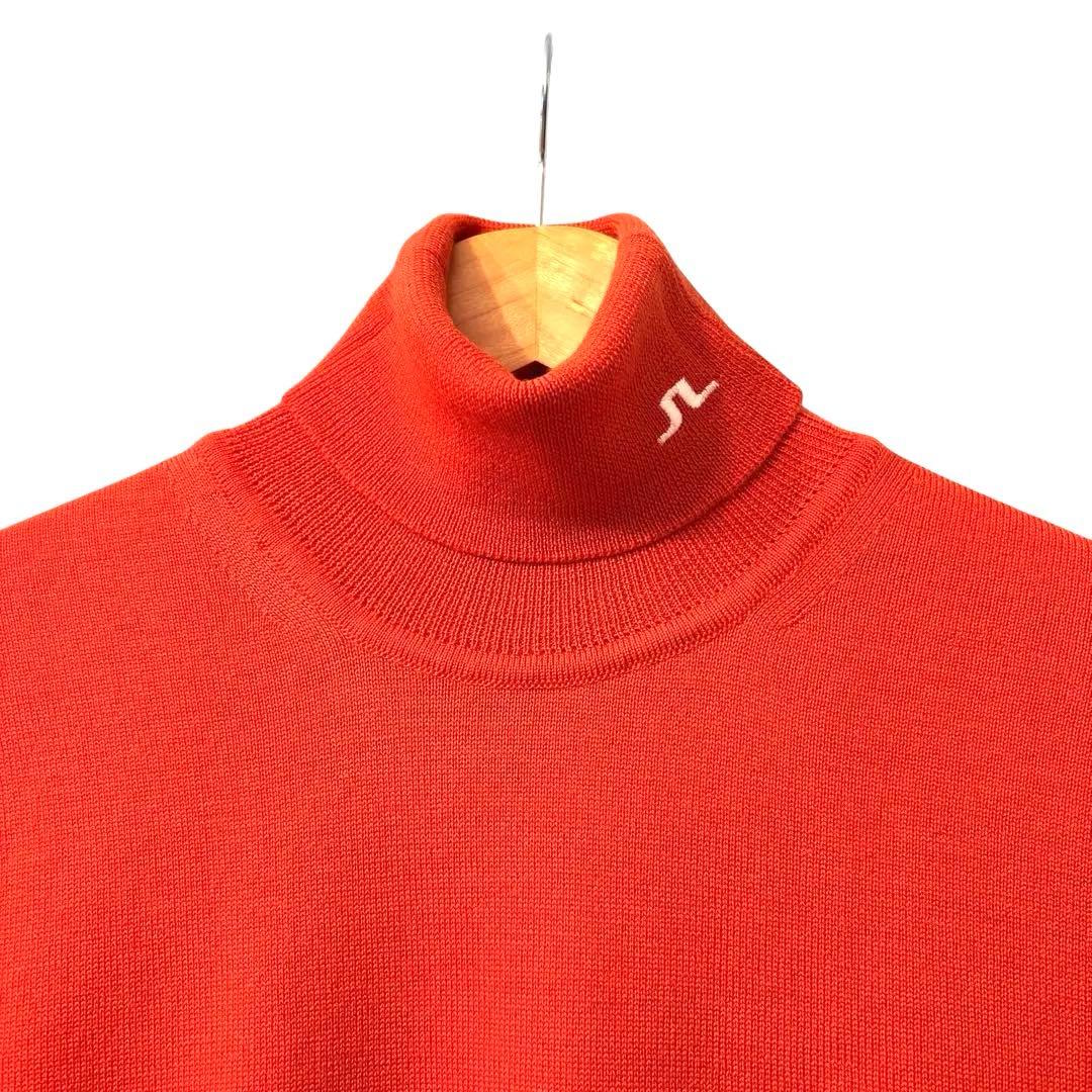 美品✨ J.LINDEBERG セーター ニット オレンジ ゴルフウェア