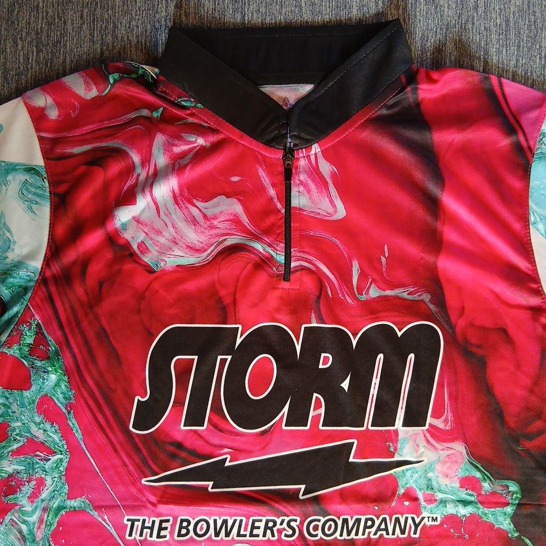 ✨日本未発売✨ボウリングウェア　STORM　日本サイズL　ピンク　マーブル