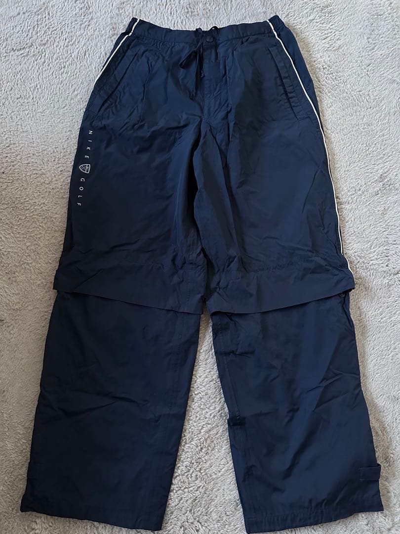 NIKE GOLF 2way レインウェア セットアップ M 収納袋付 ネイビー