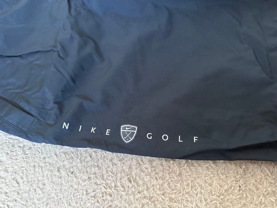 NIKE GOLF 2way レインウェア セットアップ M 収納袋付 ネイビー