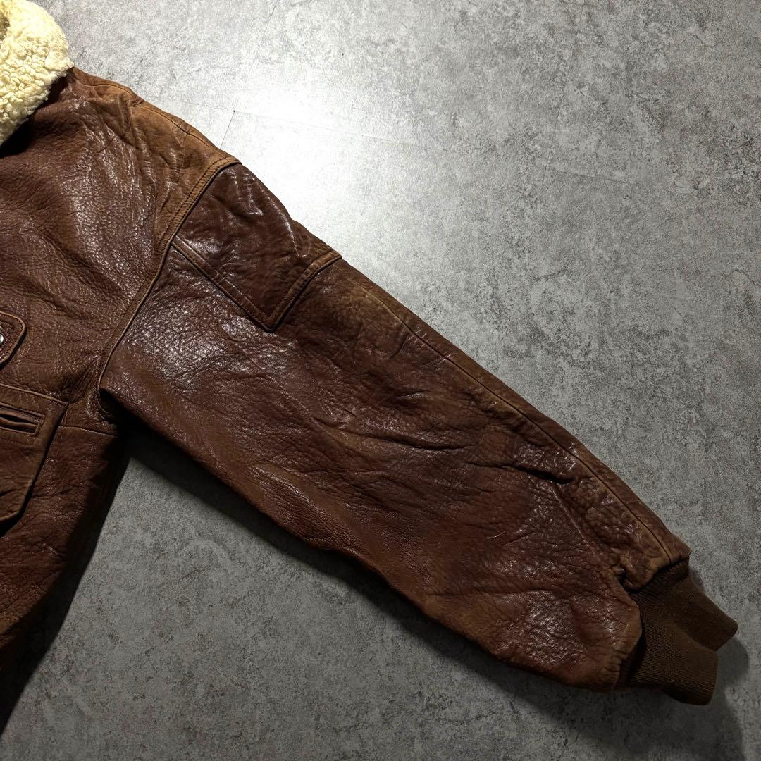 【90s vintage】フライトジャケット　XL G1 レザージャケット　本革