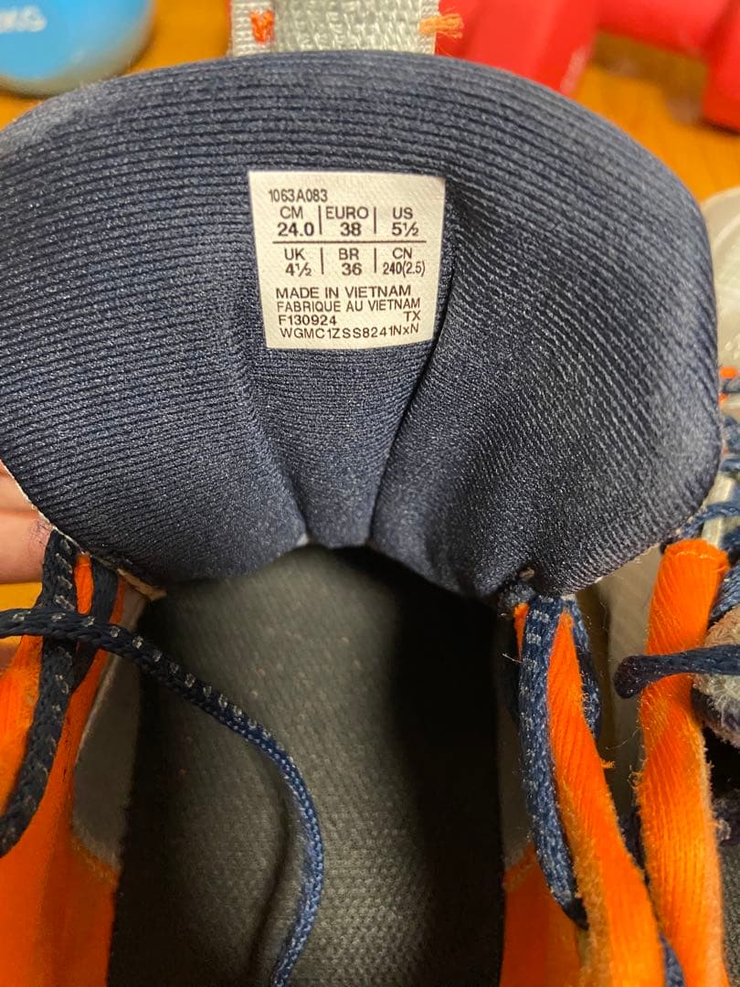 ASICS バスケットボールシューズ 24.0cm グレー/オレンジ