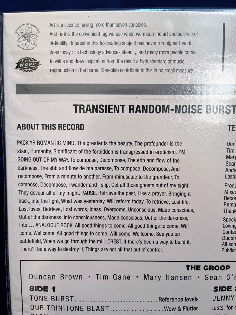 ステレオラブ　TRANSIENT RANDOM-NOISE 新品レコード３枚組