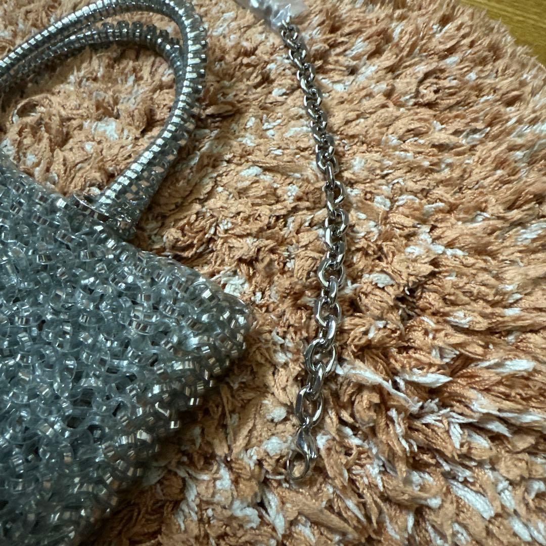 ANTEPRIMA シルバー ビーズ パーティーバッグ
