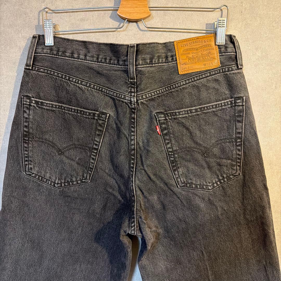 リーバイス 578 baggy W32 L30 ブラック フェード バギー