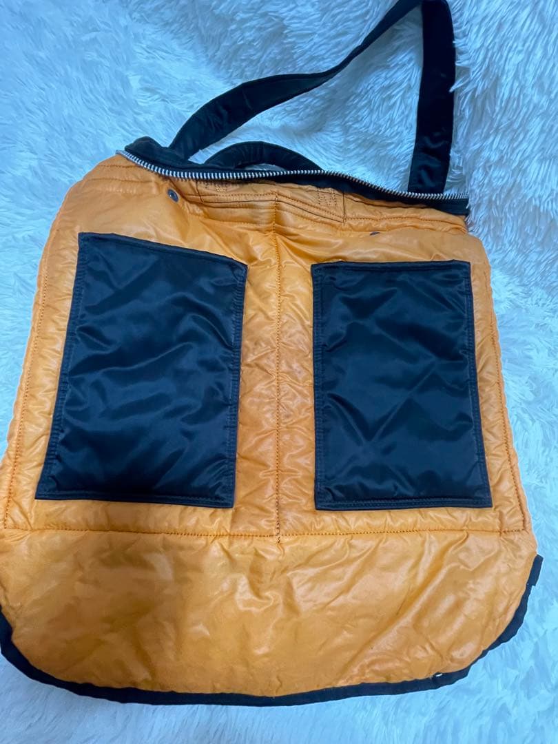 PORTER ポーター　ヘルメットバッグ タンカー L ブラック　ゴールド刺繍