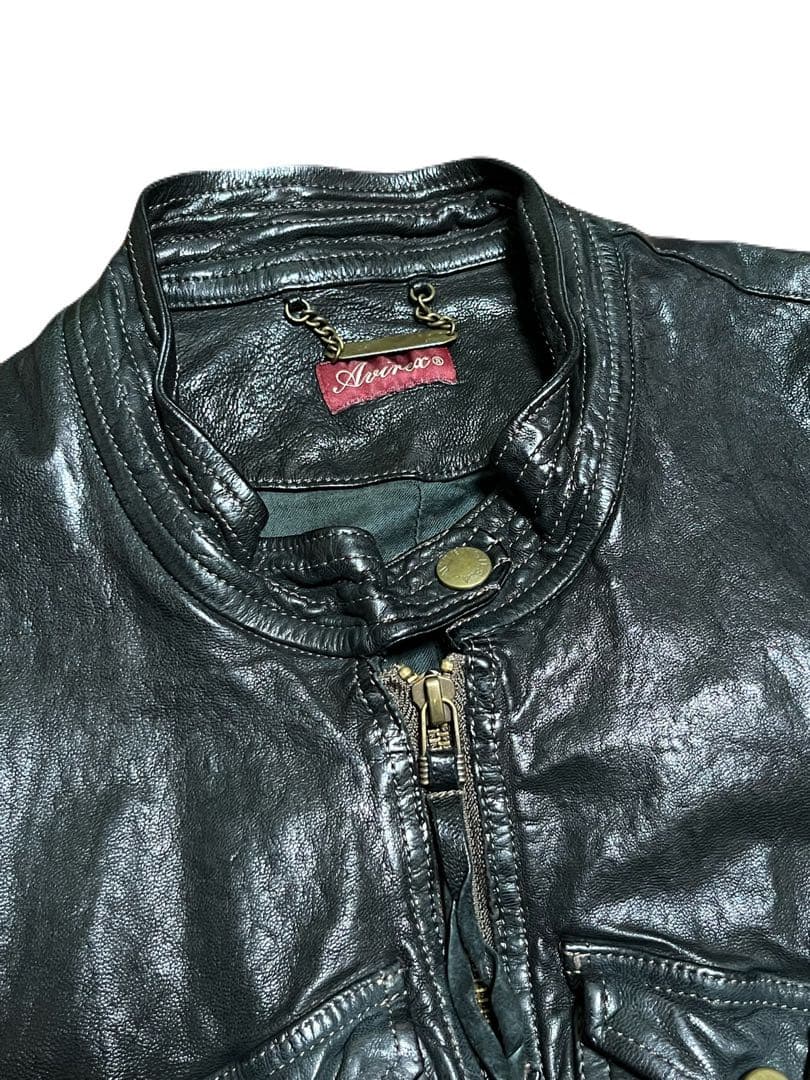 【Reem】archive avirex leather jacket