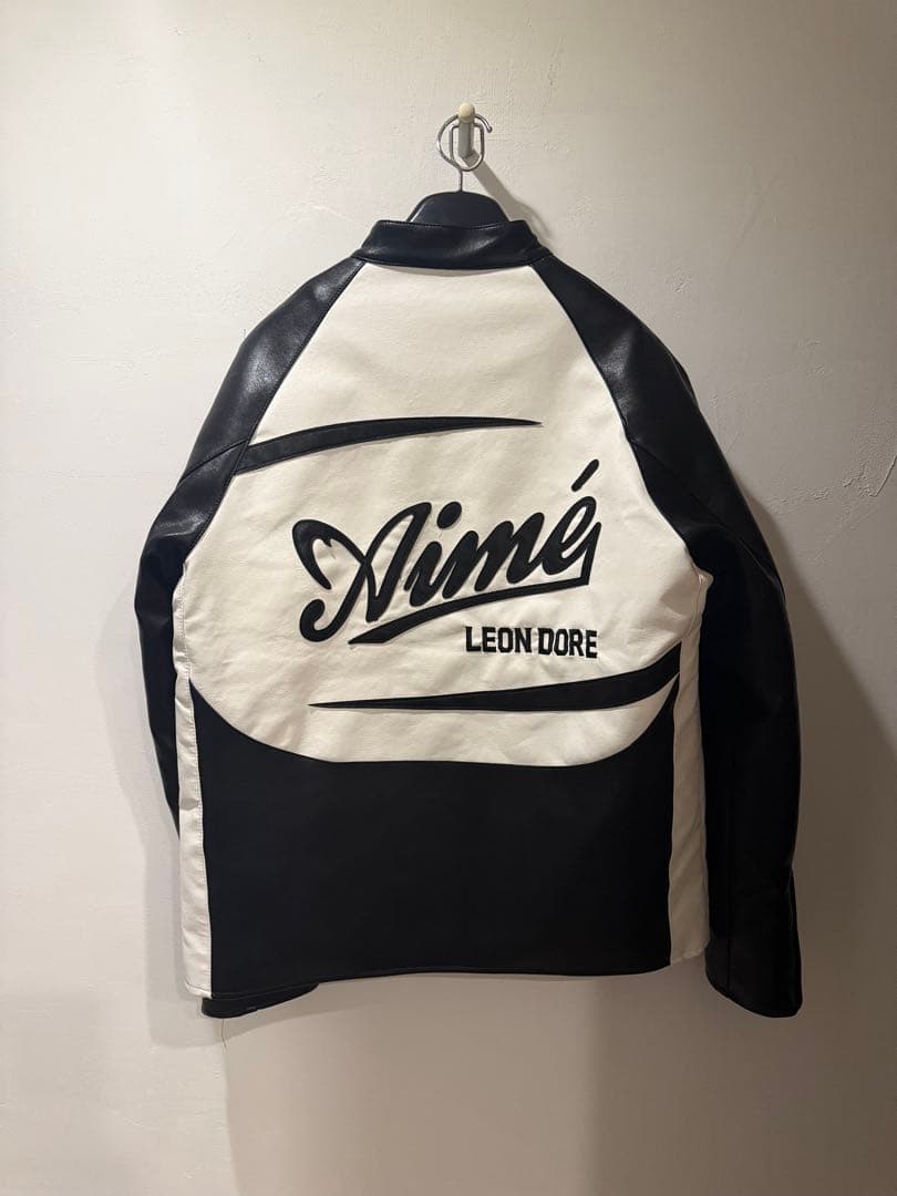 ジャケット・アウター Aime Leon Dore Caferacer leatherjacket