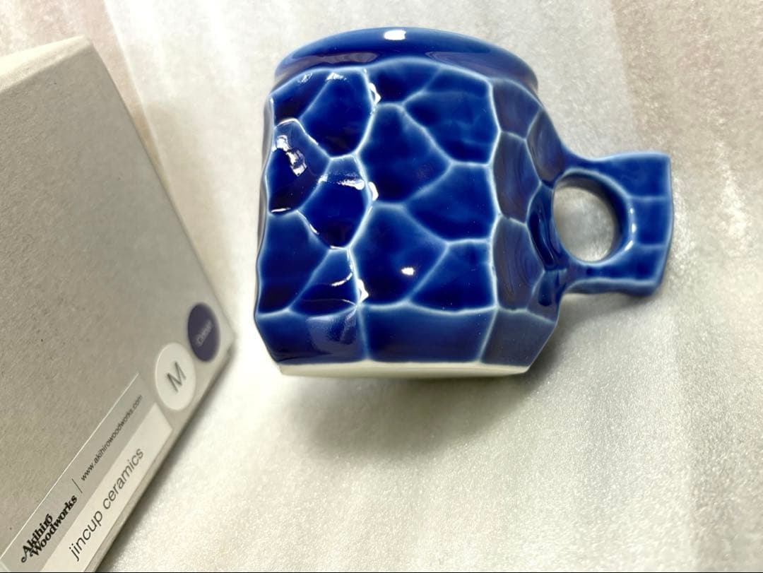 直筆 レア jincup ceramics コバルトブルー マグカップ M