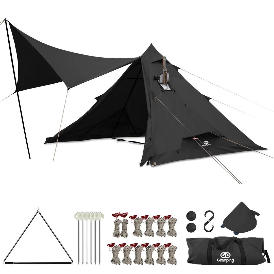 Go glamping 山稜 二又ティピーテント TC 180 黒色▫️使用1回