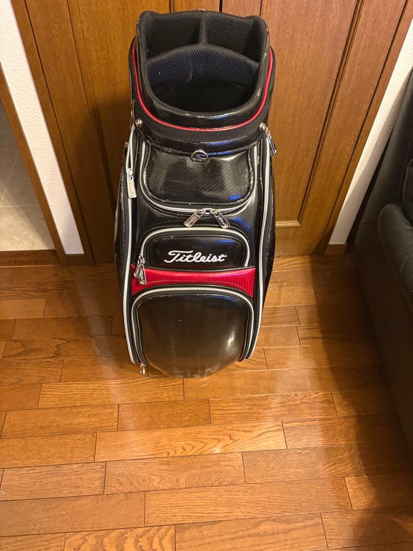 Titleist キャディバッグ ブラック/レッド　タイトリスト