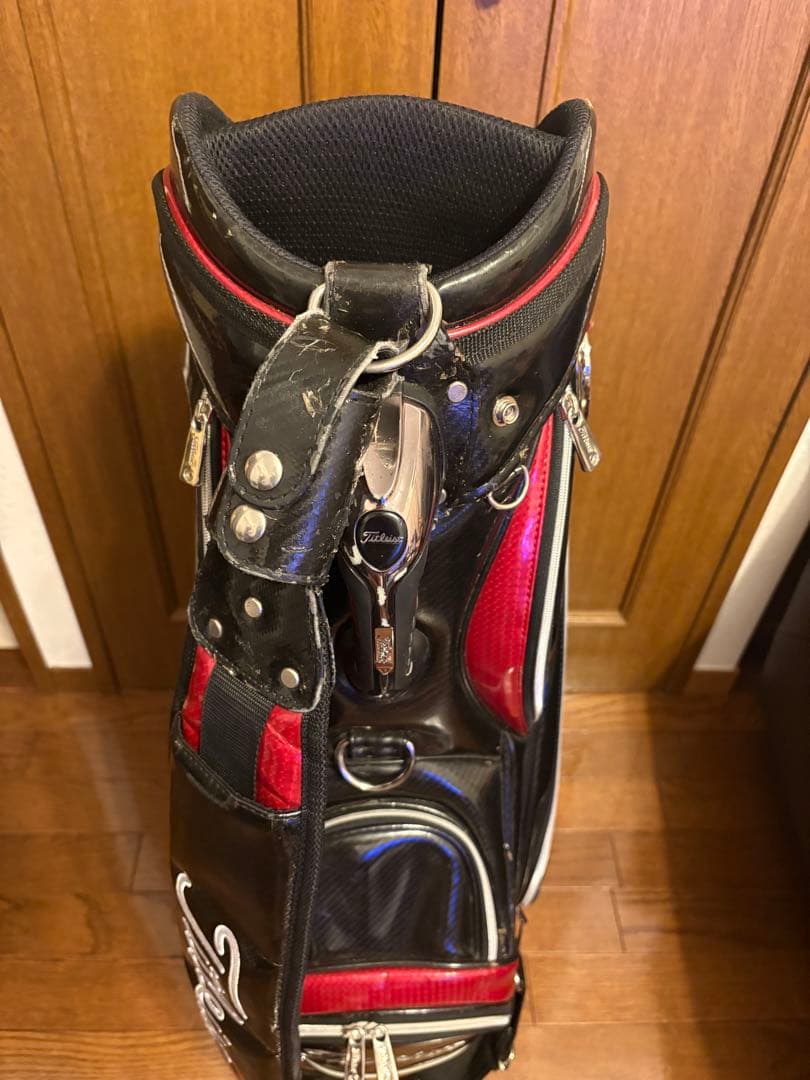 Titleist キャディバッグ ブラック/レッド　タイトリスト