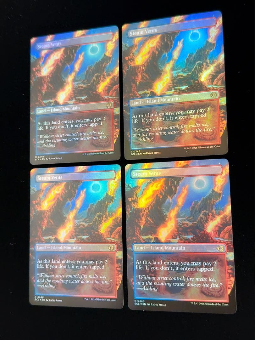 【ショーケースfoil】蒸気孔　英語　4枚セット