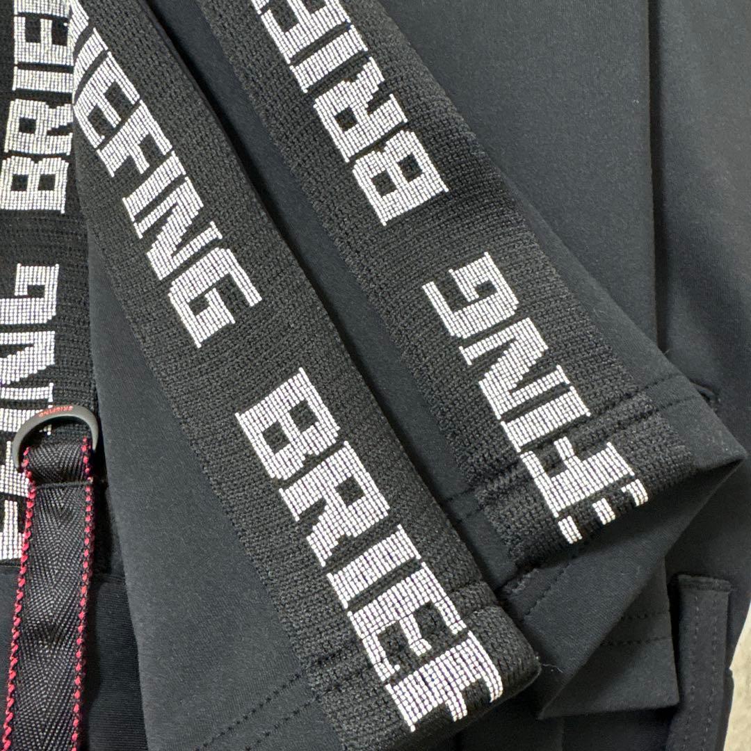 ブリーフィング　BRIEFING パンツ　M サイドロゴライン　黒