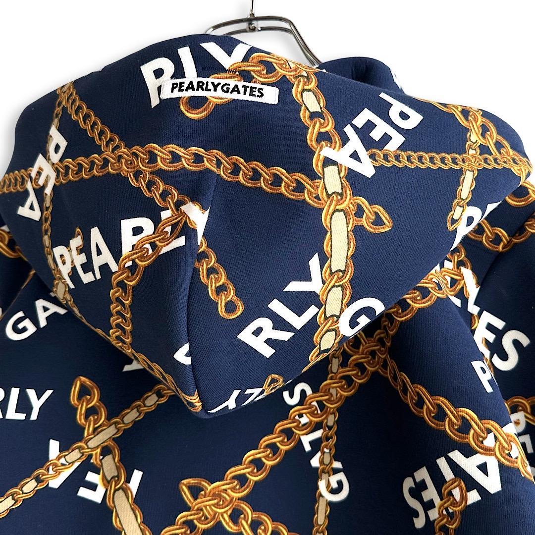490 パーリーゲイツ 定価34,100円 パーカー チェーンロゴ サイズ0 S