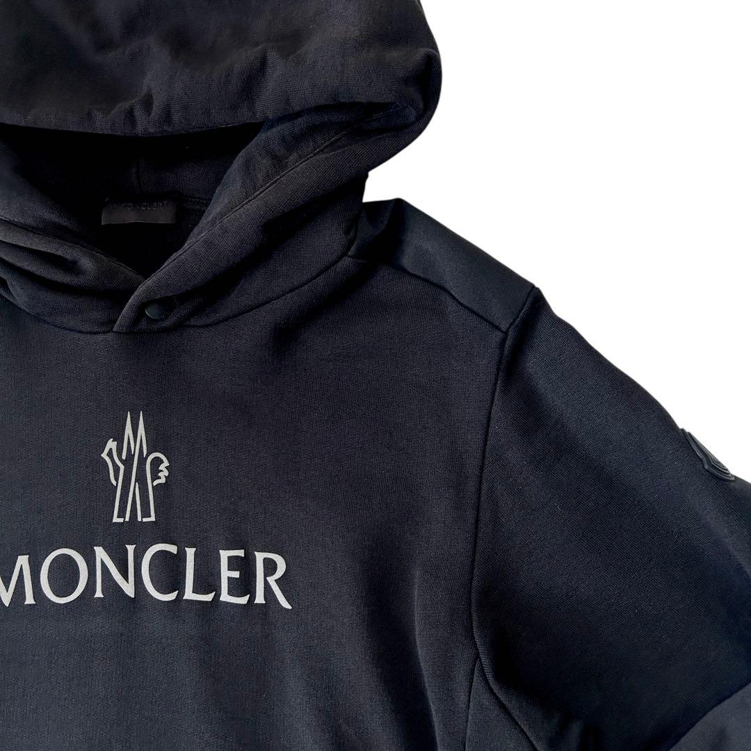 【美品】MONCLER モンクレール　パーカー　ユニセックス　黒　認証タグ有り