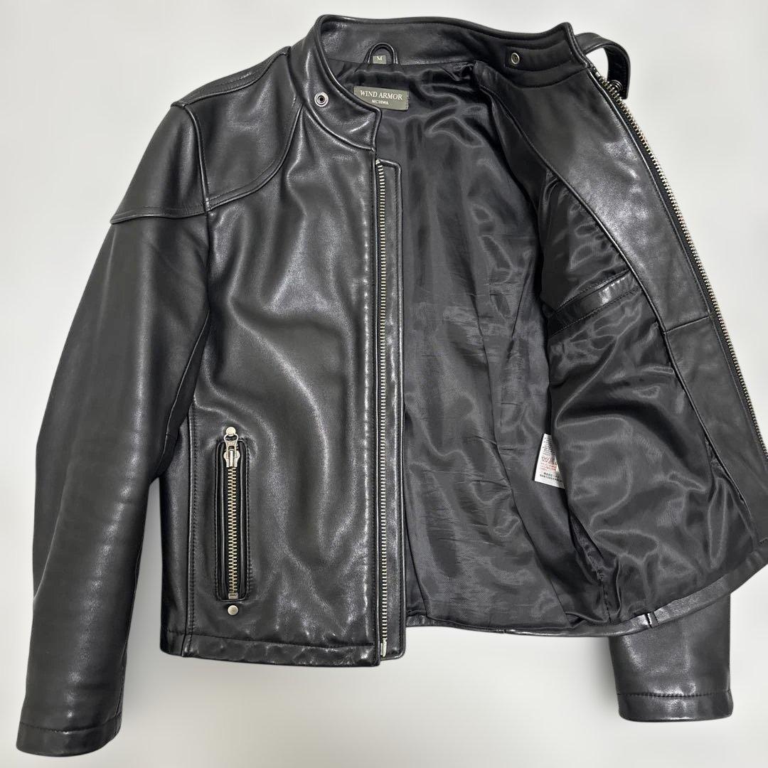 美品　カウレザー Wind Armor シングルライダースジャケット M