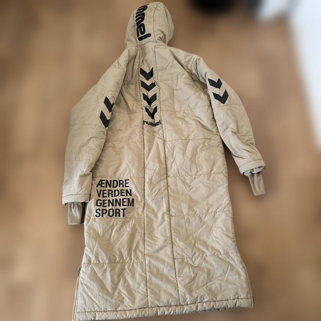 hummel フード付きベンチコート M ベージュ