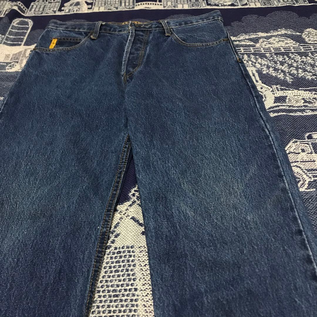ARMANI JEANS アルマーニ　デニムパンツ　ロゴプレート　イタリア製