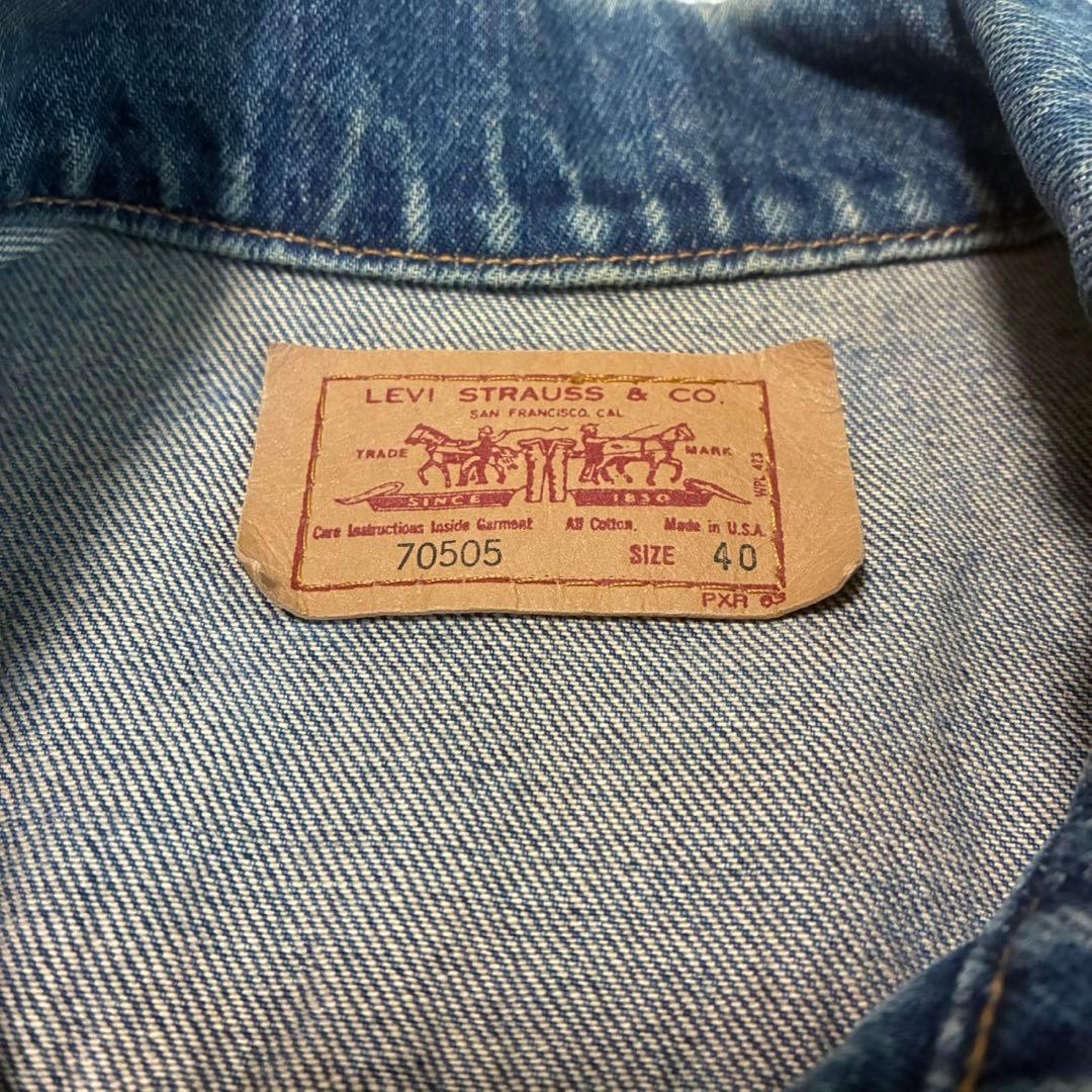 ならや様　90s Levi’s 70505 USA製 Gジャン 40 デニム