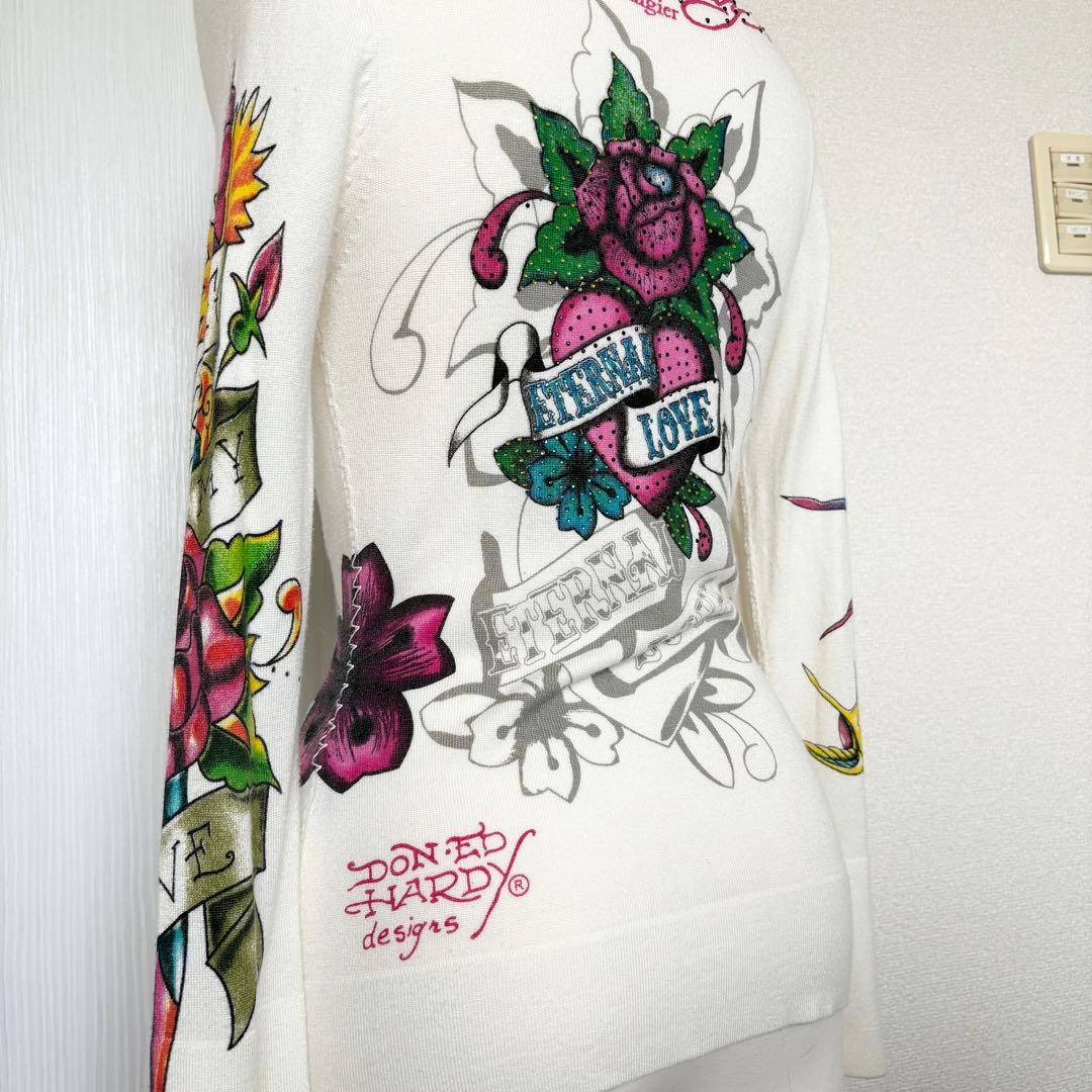 レア品 Ed Hardy ニットジップアップパーカー XS