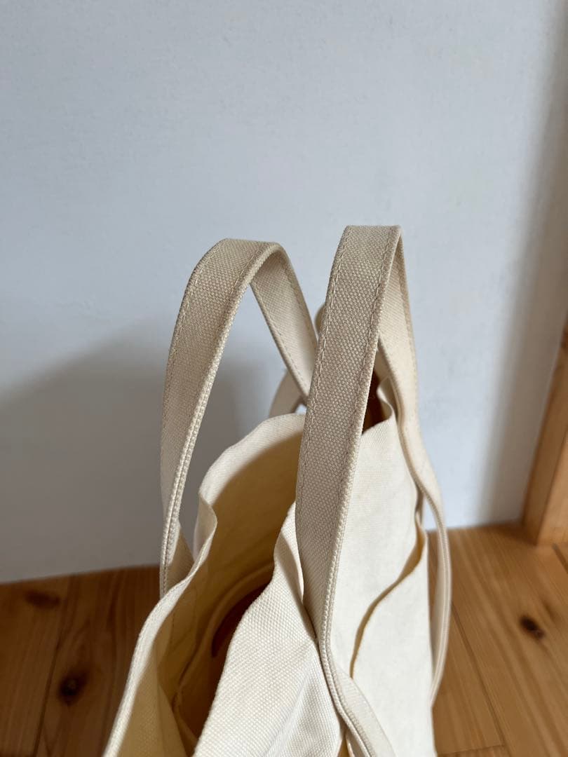 アイボリー キャンバス トートバッグ
