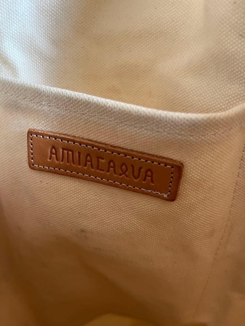 アイボリー キャンバス トートバッグ
