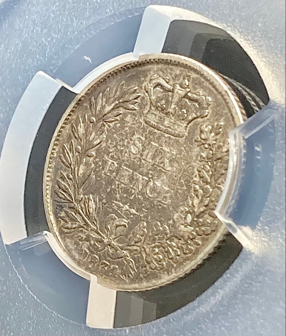 【PCGS VF30】1834年 イギリス ウィリアム４世 6ペンス 銀貨