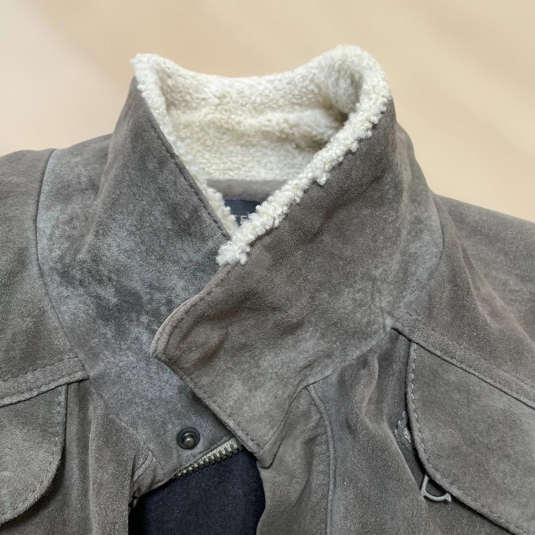 HAUTE スエード ボア襟　ジャケット
