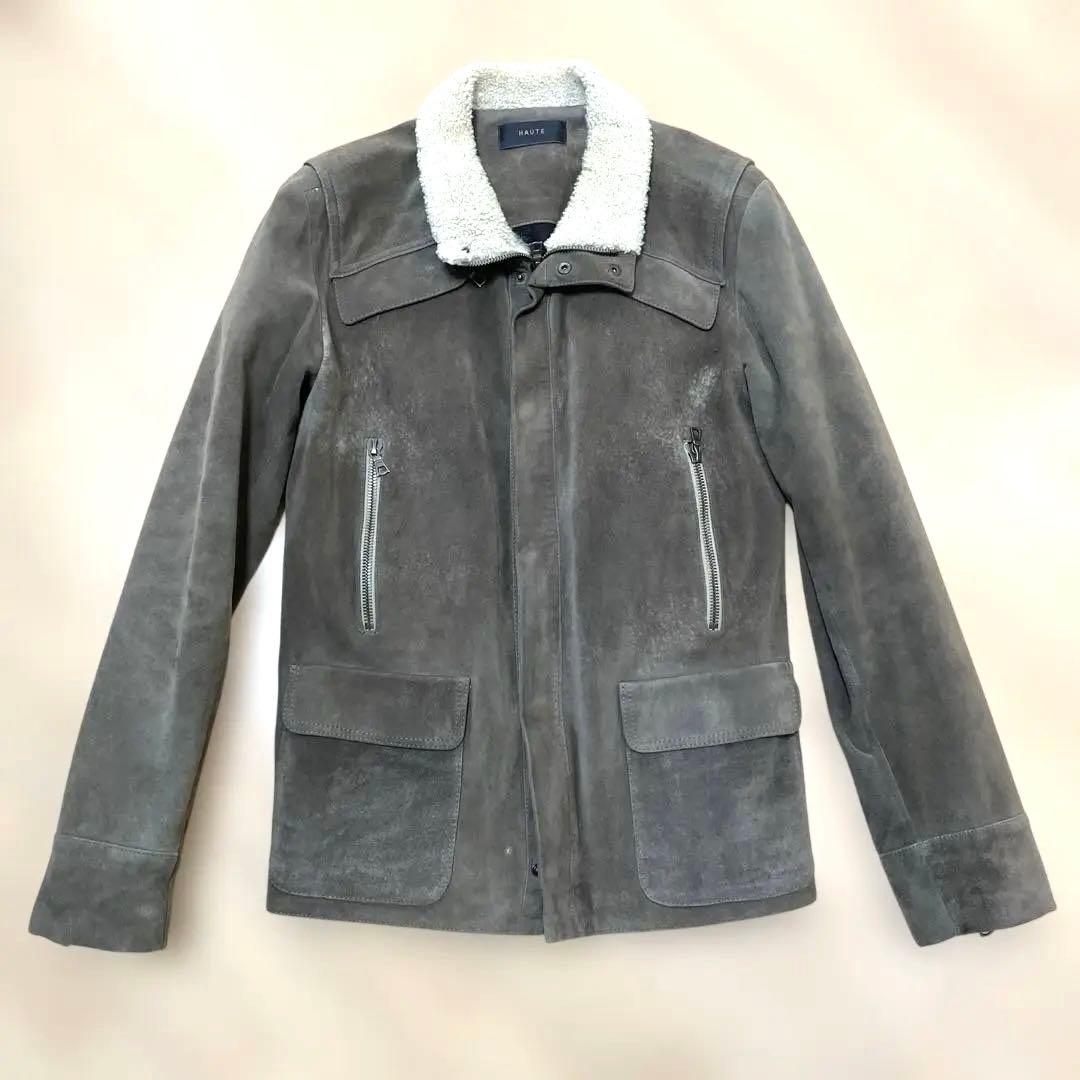 HAUTE スエード ボア襟　ジャケット