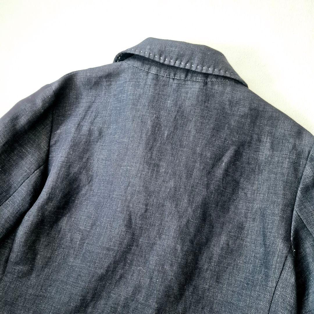 MaxMara ジャケット　ダブル　リネン　デニム ショート丈 36