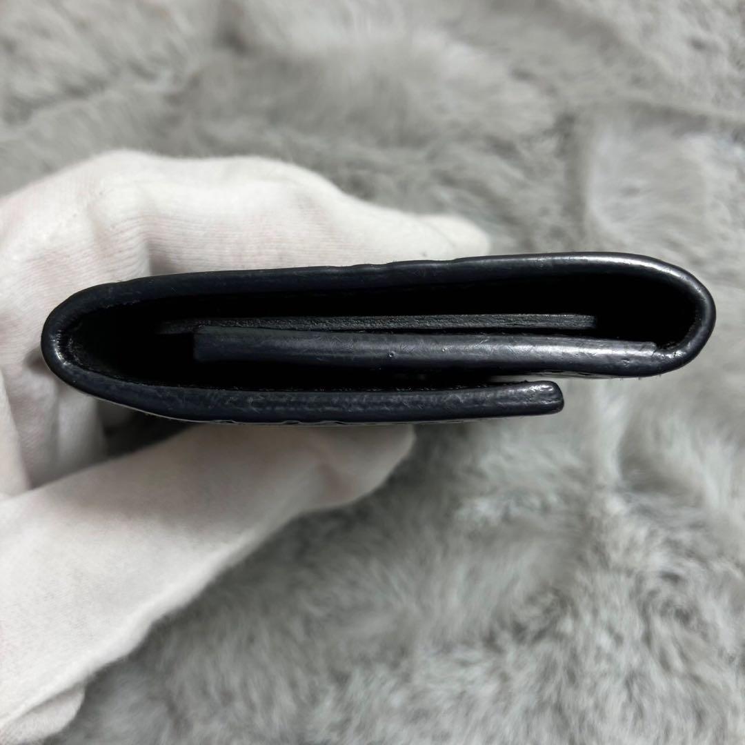 GUCCI グッチ　GG レザー　キーケース　6連　シルバー金具　ブラック　黒