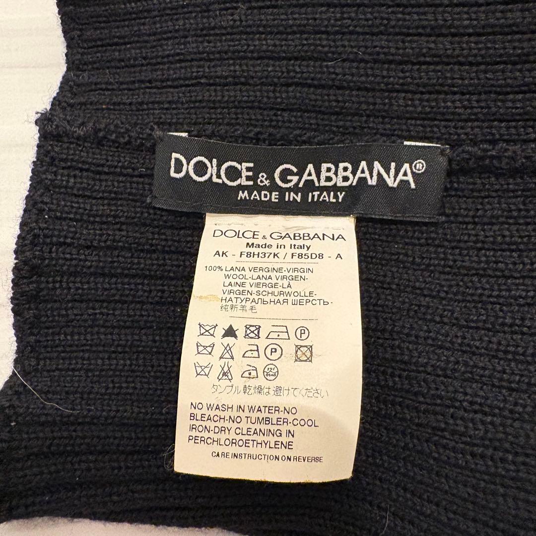 DOLCE & GABBANA リボンニット帽 黒 ビーニー y2k