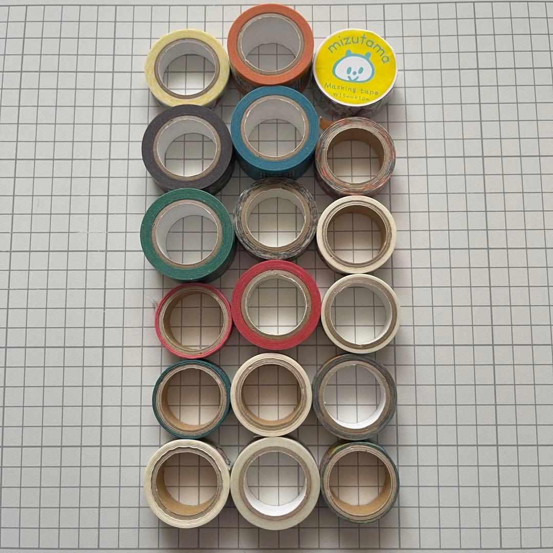 《新品/使用済み》廃盤mizutamaさんマスキングテープ18本まとめ売り