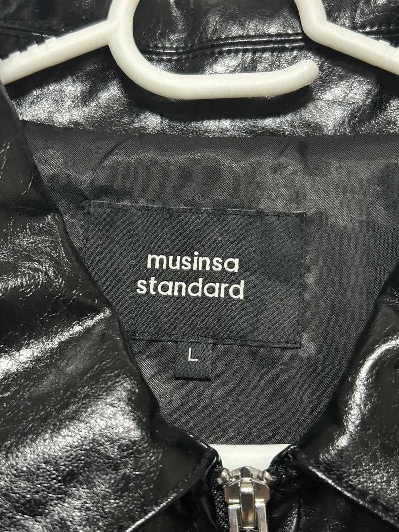 musinsa standard レザージャケット　L ムシンサ 合皮　韓国古着