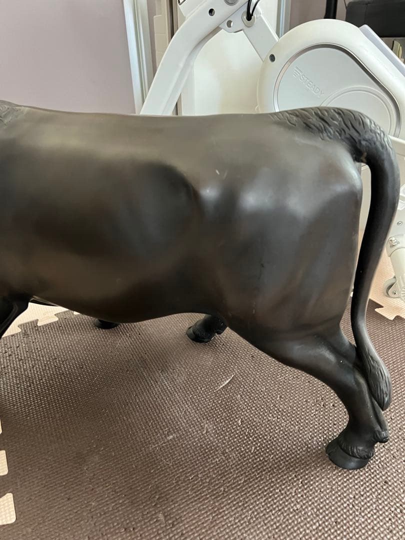 大型約70cm 純一郎作 牛 ブロンズ像 置物 高岡銅器 縁起物